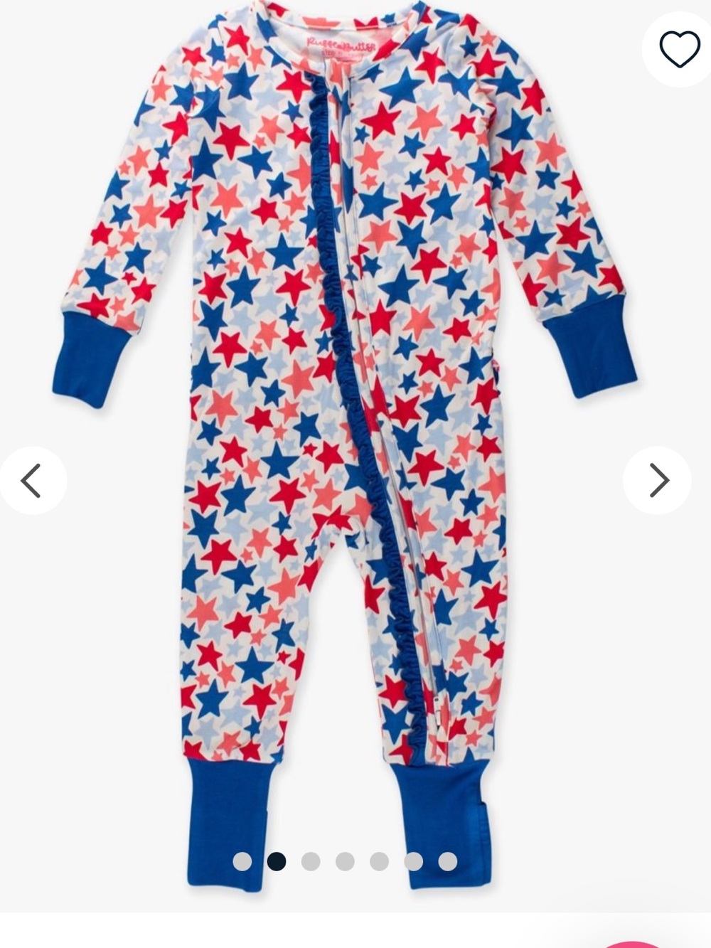 Ruffle Butts Stars Convertible One Piece Pajama